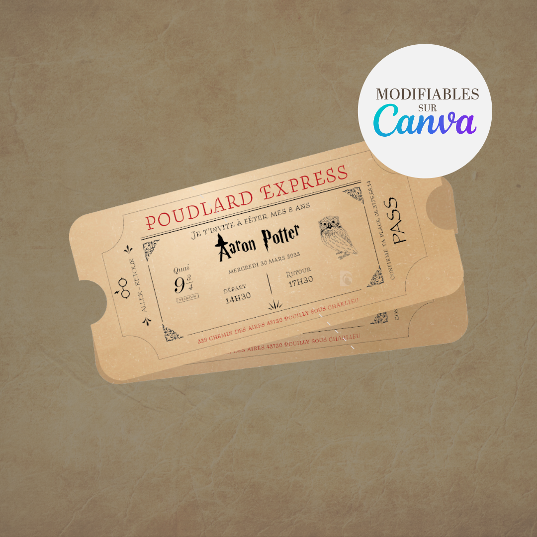 Invitation Anniversaire Harry Potter