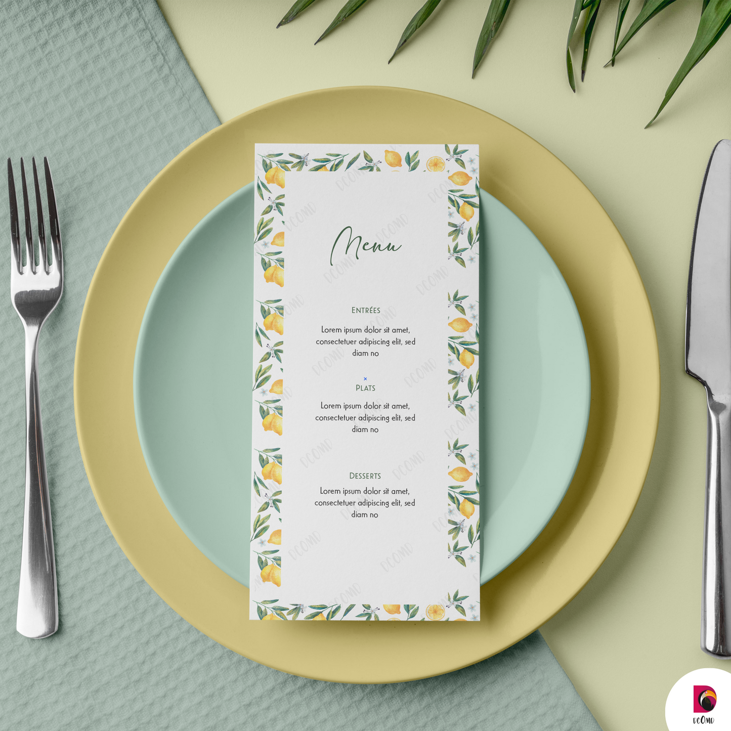 Menu citron