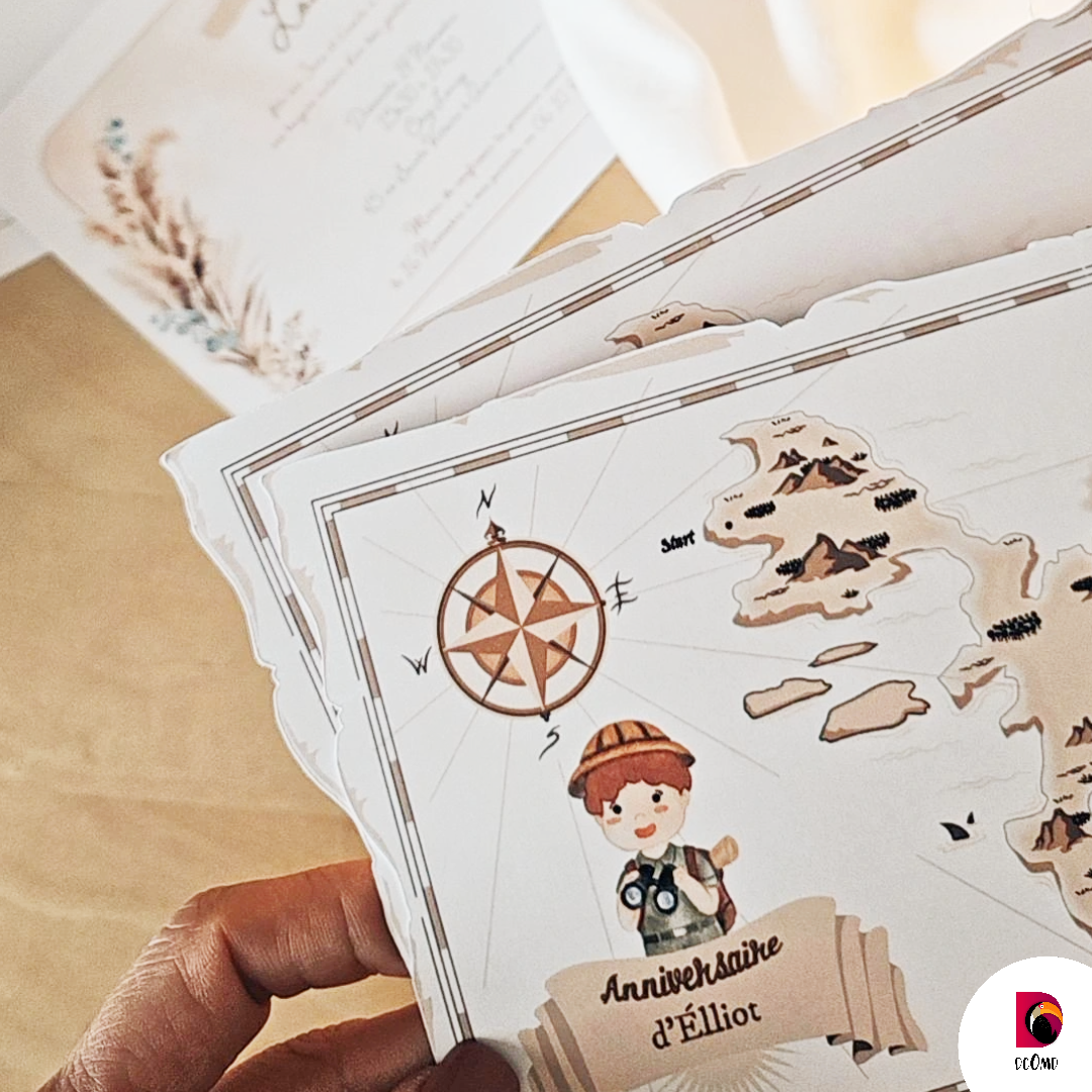 Invitation Anniversaire explorateur