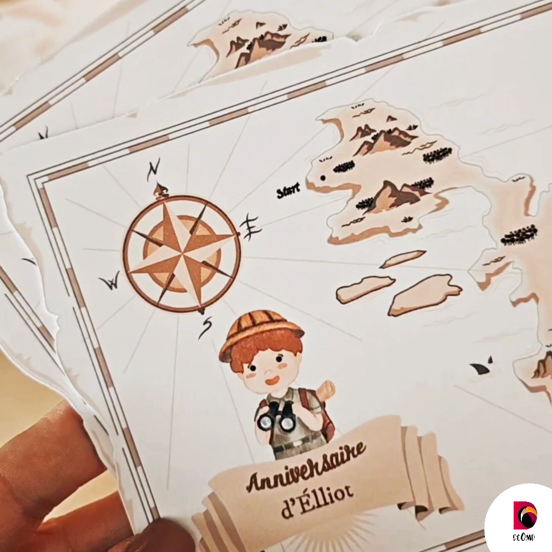 Invitation Anniversaire explorateur