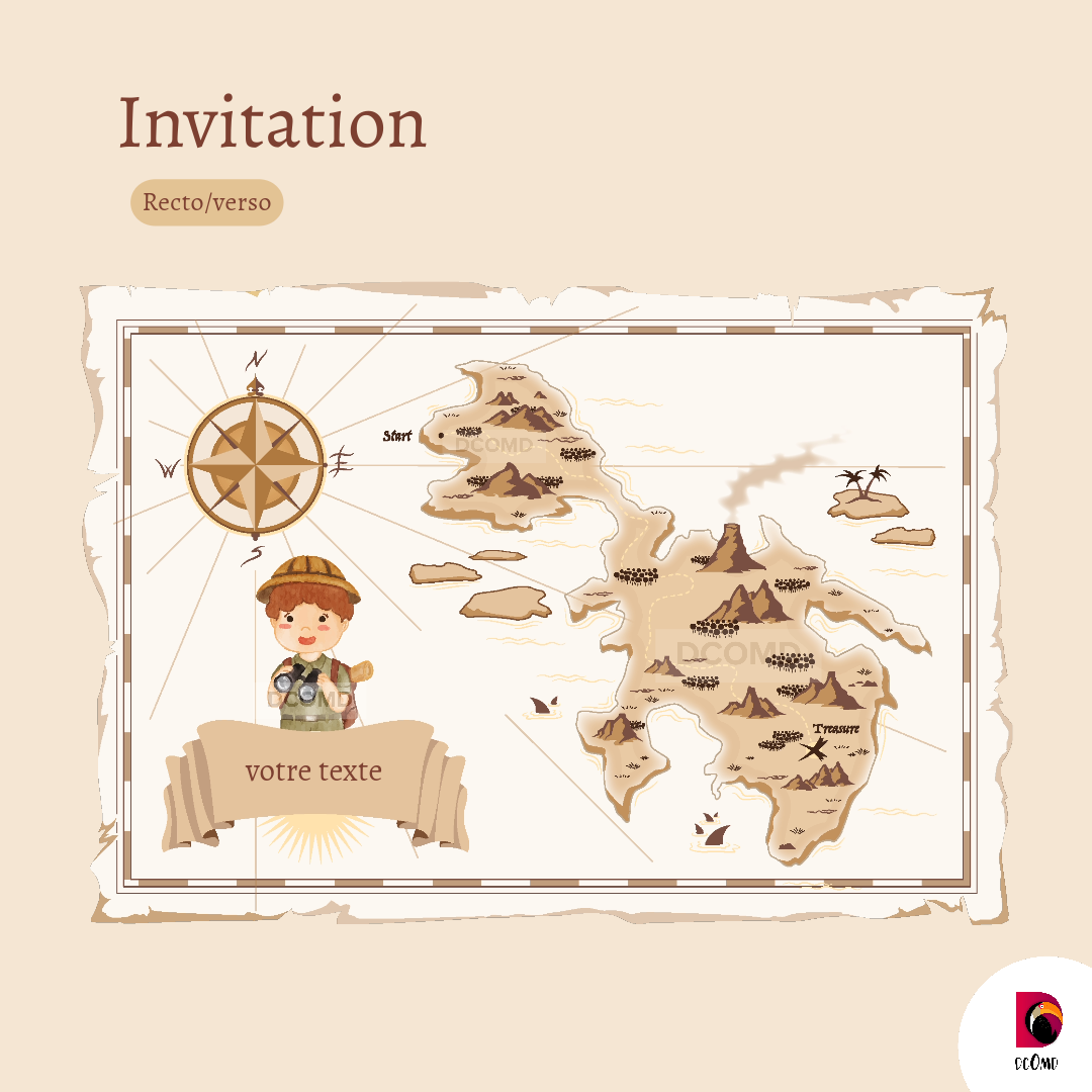 Invitation Anniversaire explorateur
