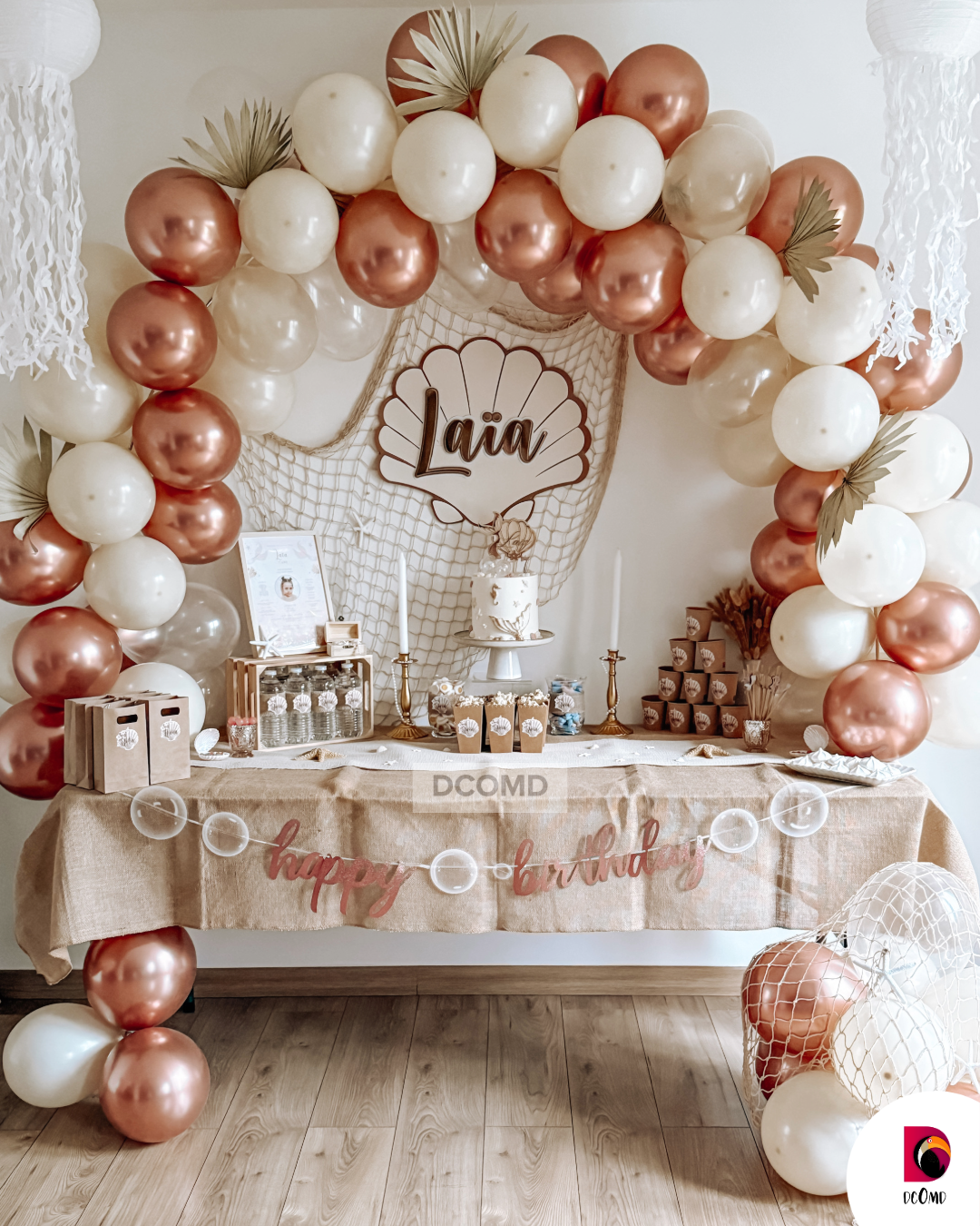 Sirène nude Coquillage backdrop