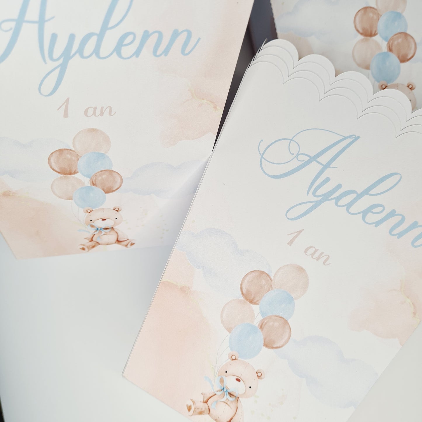 Popcorn - Teddy blue (lot de 6)