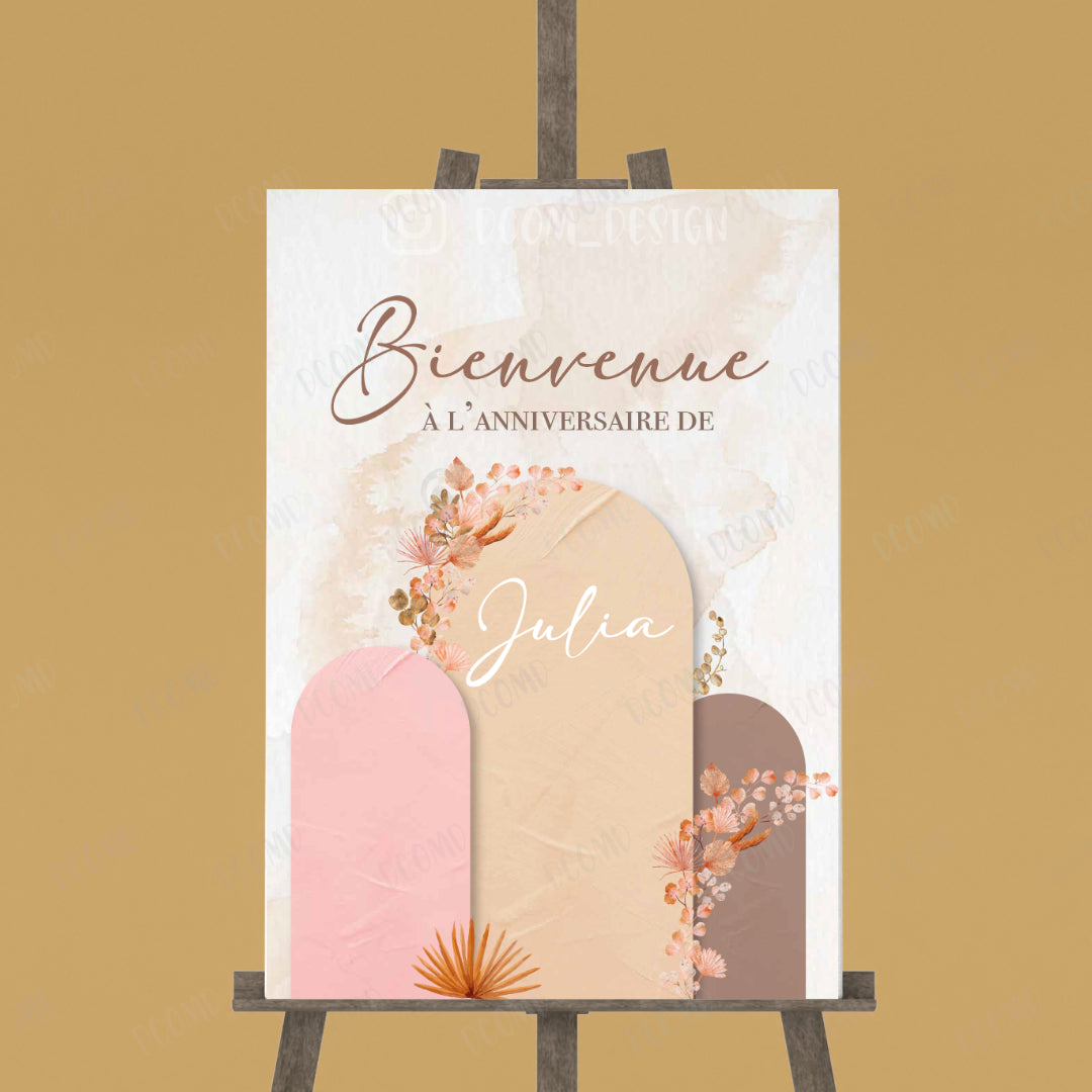 Panneau de bienvenue nude