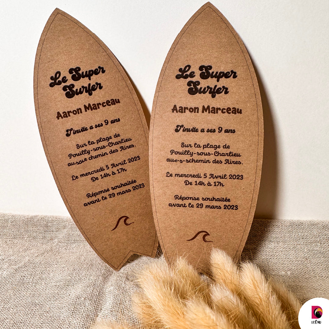 Invitation Anniversaire Surf