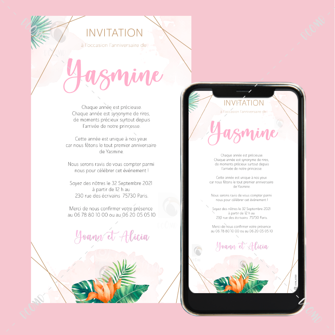 Invitation - Tropical Girl