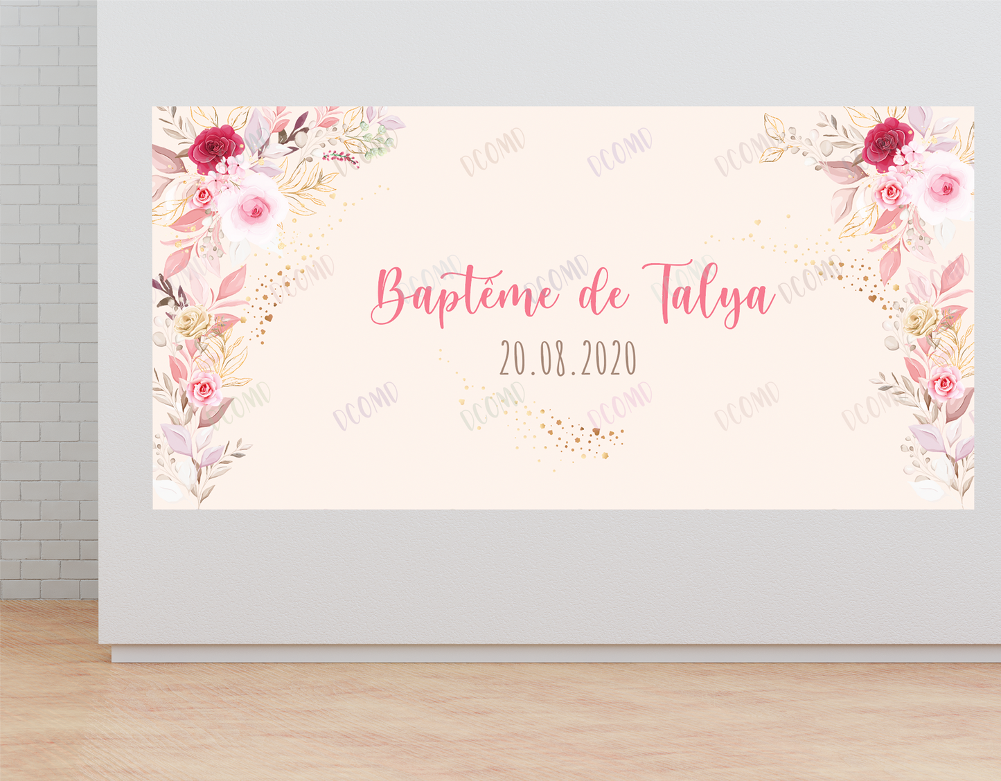 Baptême - Backdrop - Rosali II