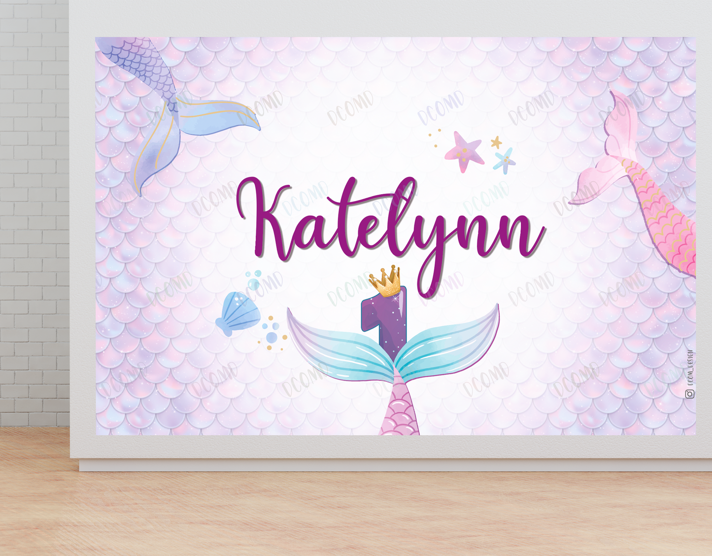 Anniversaire - Backdrop - Sirène