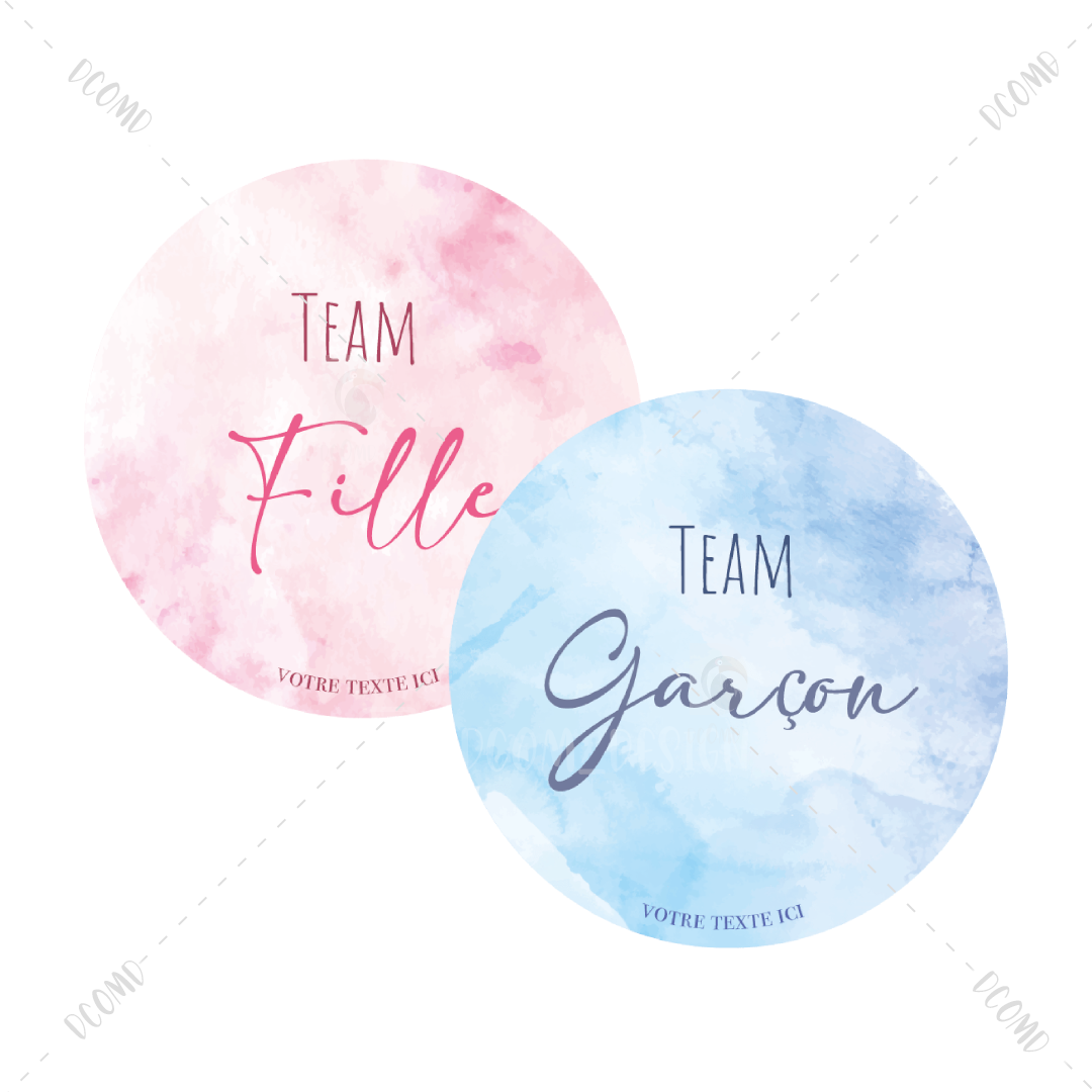 Rose et bleu gender reveal