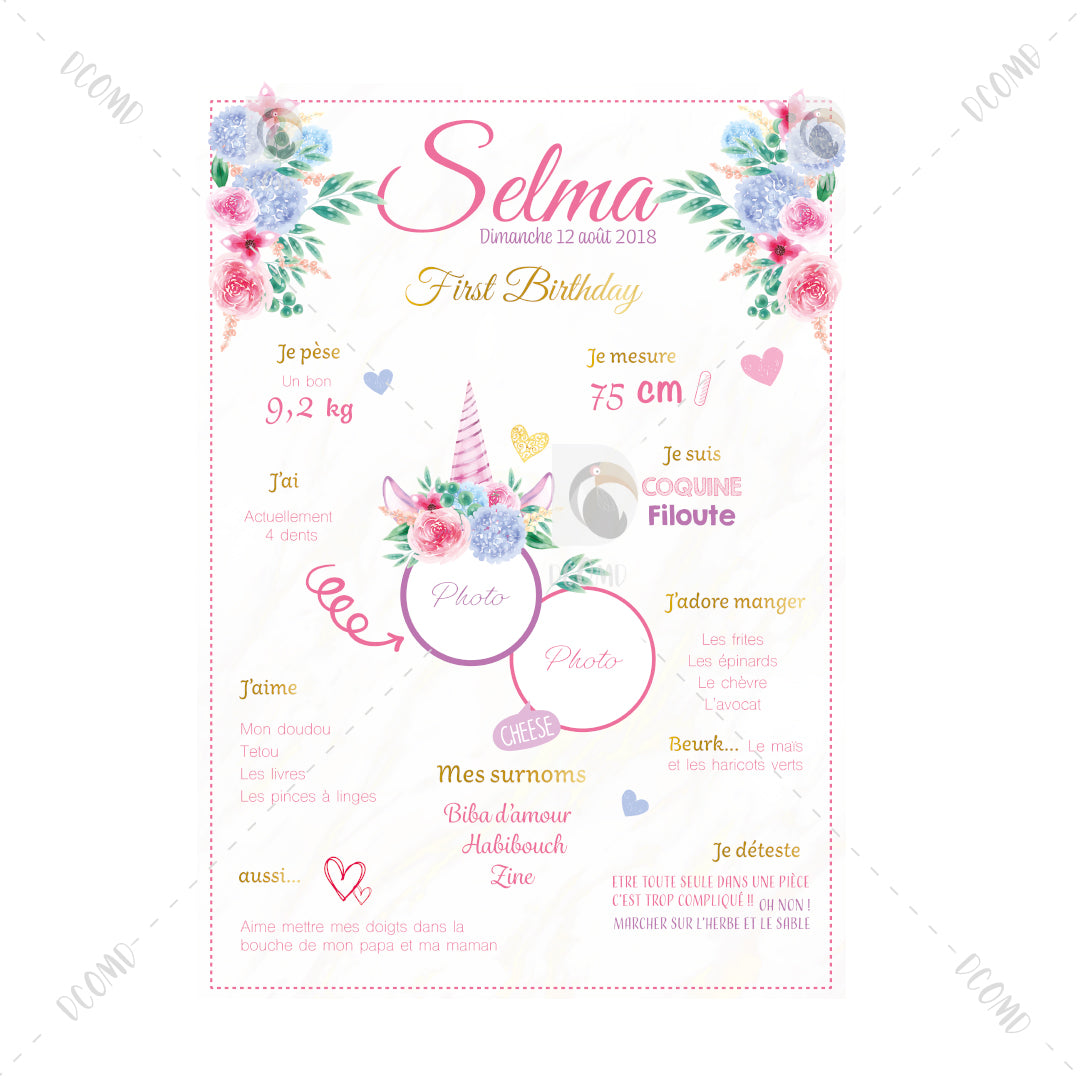 Licorne fleuri