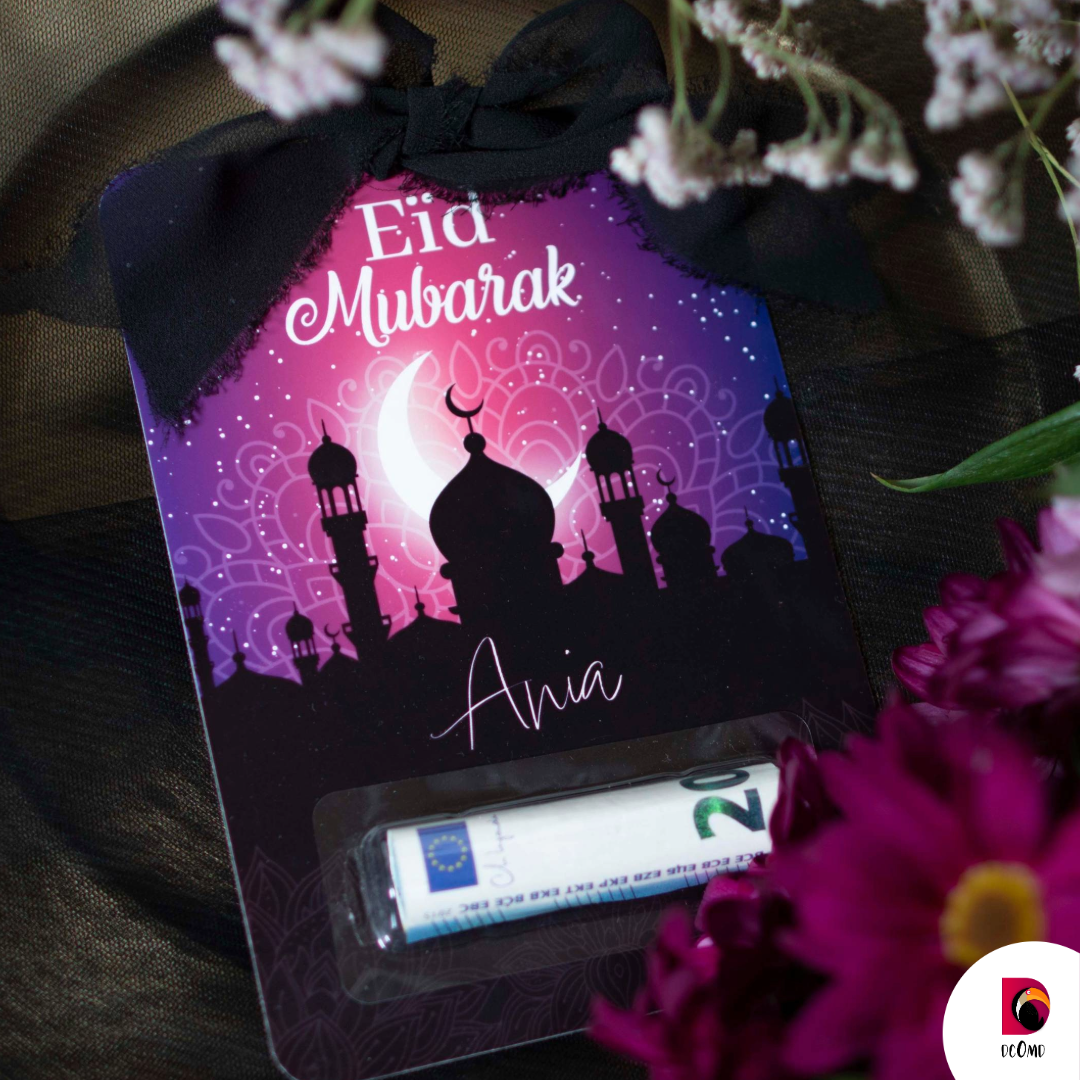 Carte cadeau Eid violet