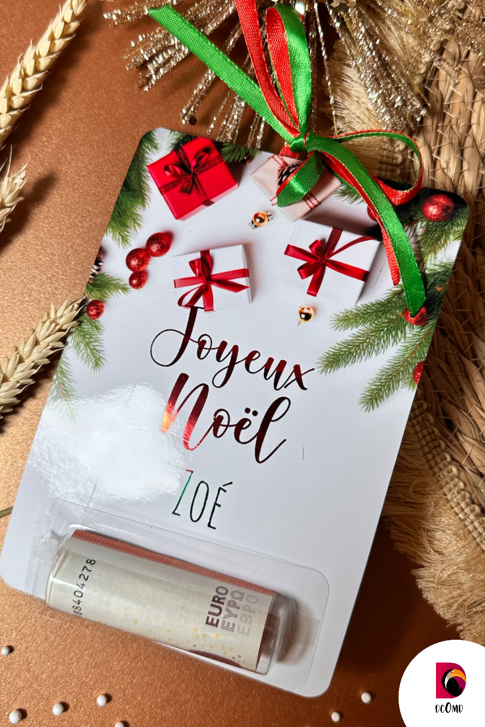 Carte à billet - Noël