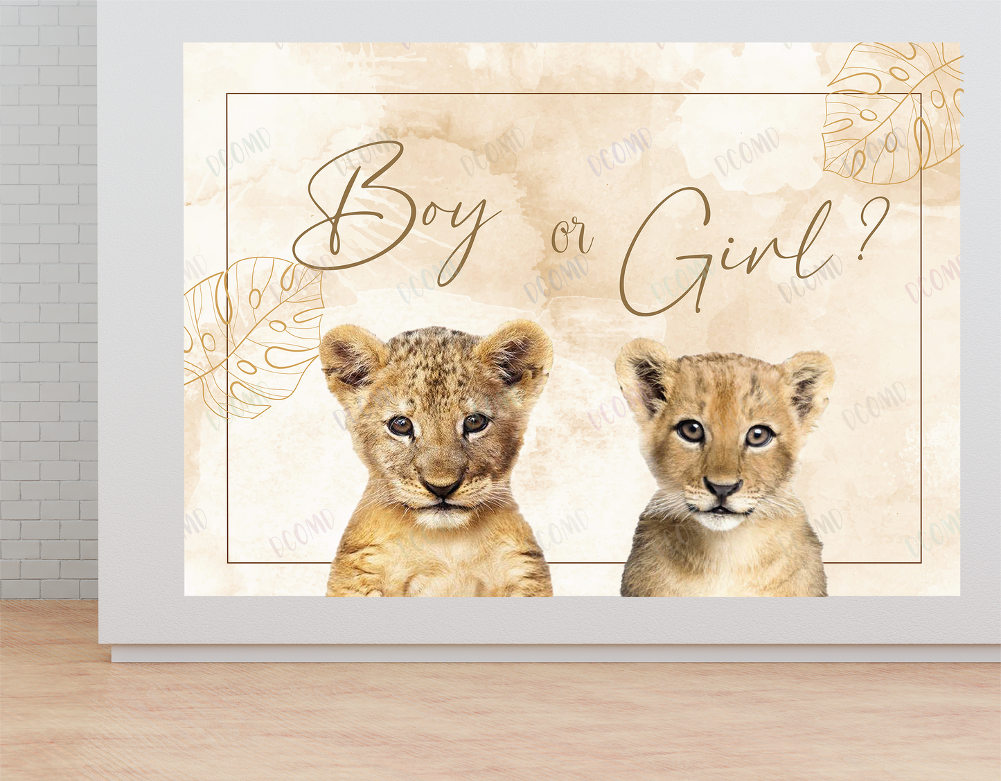 Gender Reveal - Backdrop - Lion & Lionne