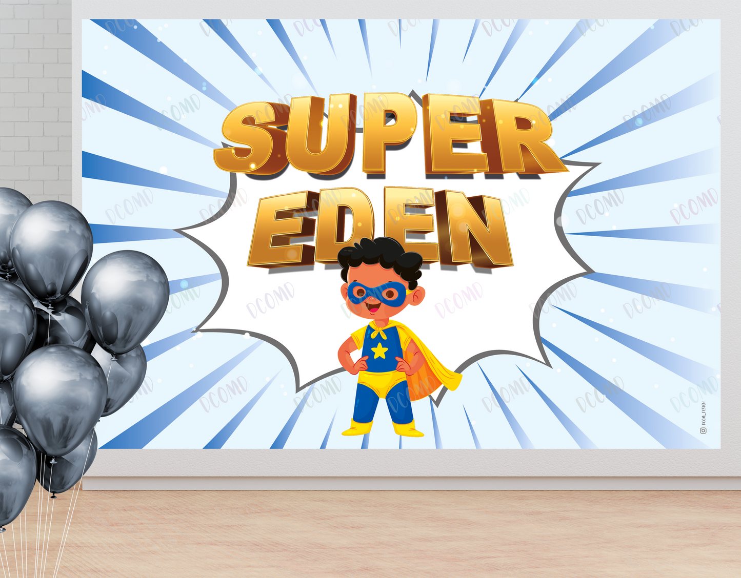 Anniversaire - Backdrop - Super Hero