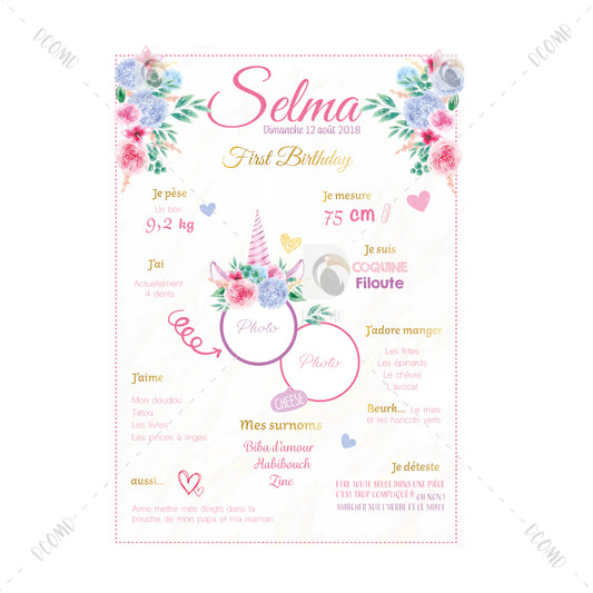 Licorne fleuri